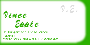 vince epple business card